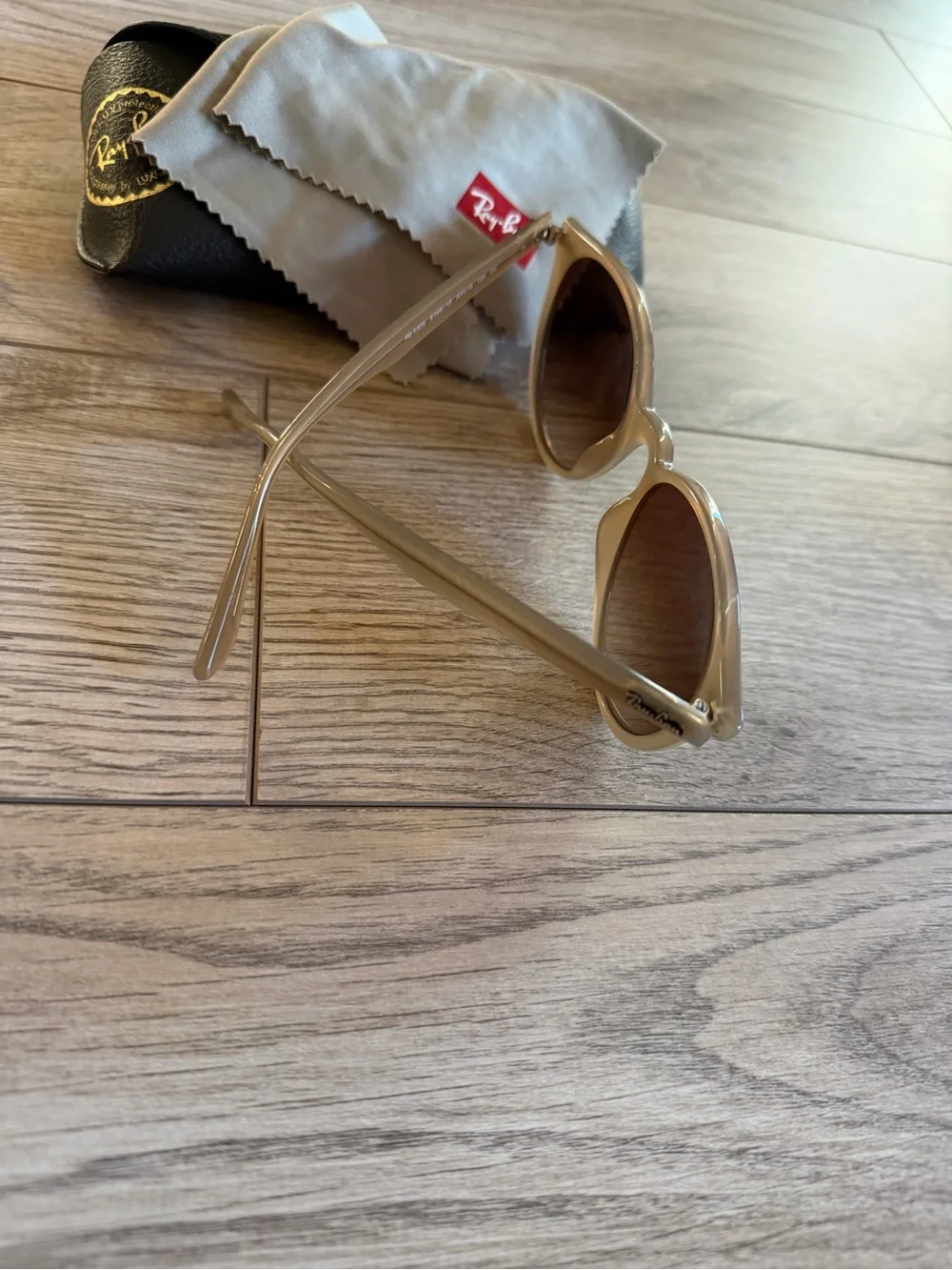 Ray-Ban 4305 Beige Round Sunglasses